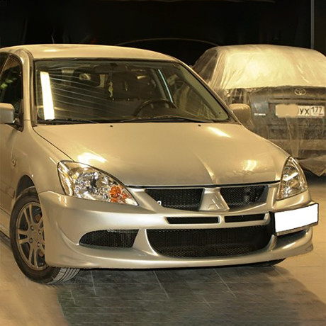 Бампер передний в стиле "EVO" для Mitsubishi Lancer IX (2003-2009) купить недорого с доставкой в Северодвинск
